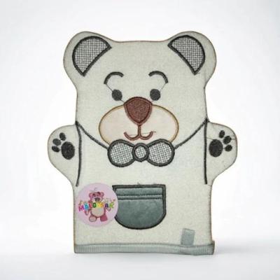 لیف حمام کودک طرح عروسکی مدل 208 ( maloosak ) آبی