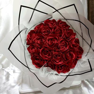 دسته گل روبانی