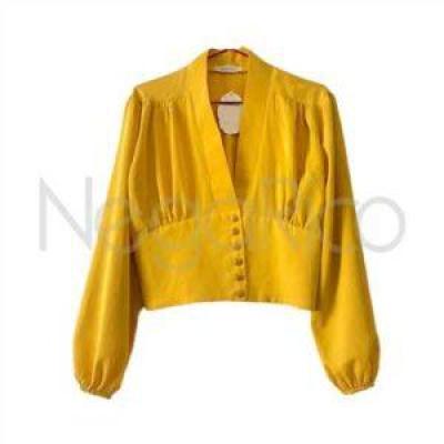 بلوز مجلسی یقه هفت دکمه دار