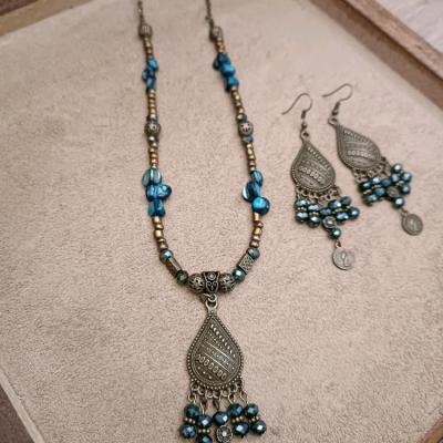 ست گردنبندو گوشواره سنتی با آویز سکه