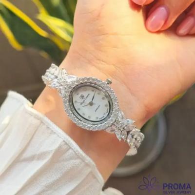 ساعت نقره زنانه طرح آیناز مدل PRM136