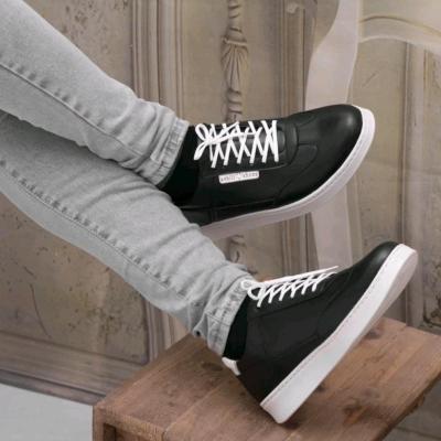 کفش اسپرت مردانه مدل ونیز رنگ مشکی سفید زیره سفید