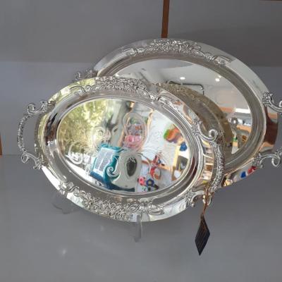 سینی های جدید اپالینا جنس استیل رنگ استیل طرح گلدار