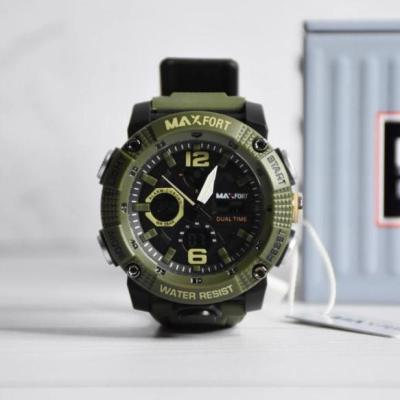 ساعت مچی اورجینال مکس فورت (MAXFORT)مدلMX-8039/GR,اسپرت دو زمانه سبز