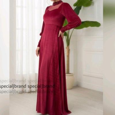 پیراهن مهمانی زنانه مخمل مدل ماکسی مجلسی