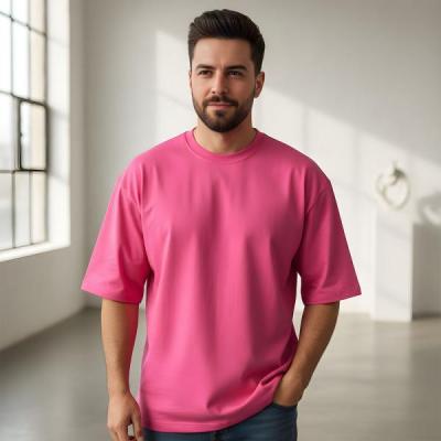 تیشرت ساده دونخ پنبه صورتی مردانه | جنس اعلا