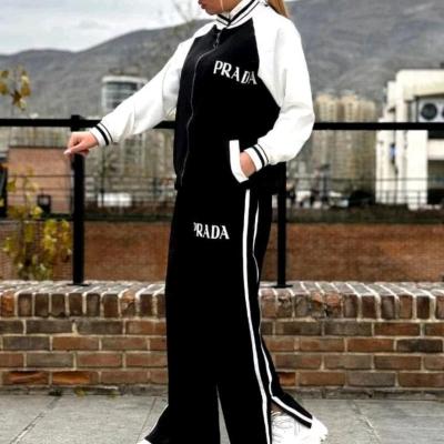 ست سوییشرت شلوار کتان کش پرادا-157313