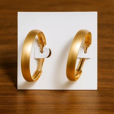 گوشواره حلقه ای طلایی مات