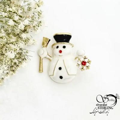 سنجاق سینه طرح آدم برفی کد 20131