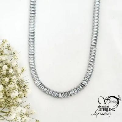 گردنبند مجلسی جواهری فول نگین کد 20148