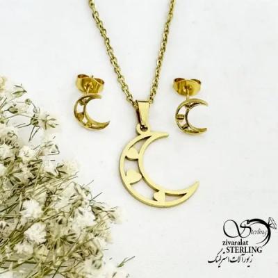 نیمست ماه برند استیل طرح طلا کد 20155