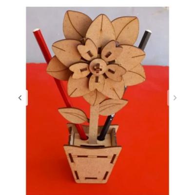 پازل سه بعدی چوبی گلدان جاقلمی