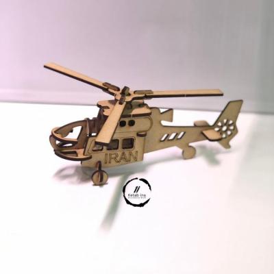 پازل چوبی سه بعدی هلی کوپتر کوچک