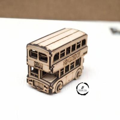 پازل چوبی سه بعدی اتوبوس دو طبقه