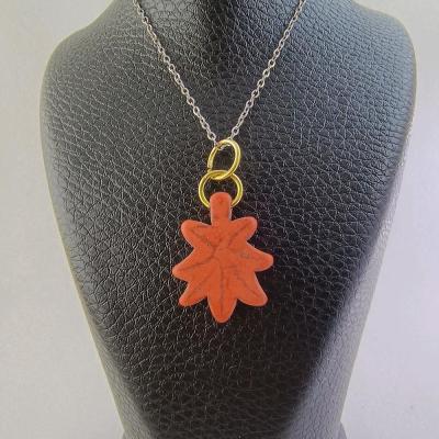 گردنبند زنانه دخترانه برگ پاییزه 14