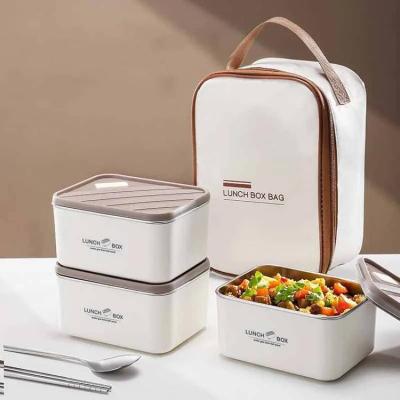 ظرف سه تایی نگه دارنده غذا ،لانچ باکس وارداتی