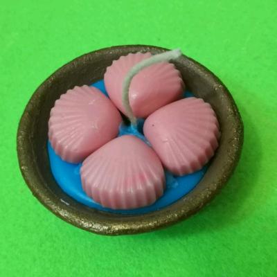 شمع کاسه ای مدل صدف دریا