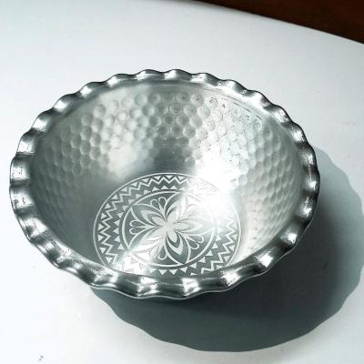 سرویس کاسه روحی آبگوشت خوری 6 عددی دهانه 16 سانت کف طرحدار لیزری چکشی