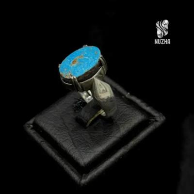 انگشترنقره مردانه فیروزه نیشابورکدaf1022