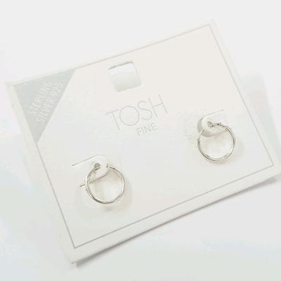 گوشواره حلقه ای نقره عیار 925 ، ساخت کشور تایلند ، شناسنامه و بارکددار