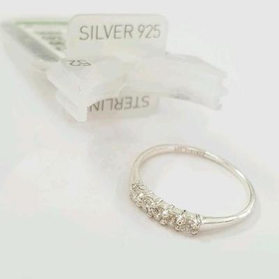 انگشتر نقره عیار 925 نگین دار ، عیار حک شده داخل انگشتر ،