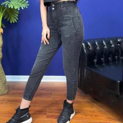 شلوار زنانه مام استایل جین کاغذی ذغالی (ارسال رایگان) عبیرشاپ