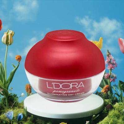 کرم روشن کننده روز صورت و گردن انار مناسب انواع پوست لدورا، 50 میلی لیتر