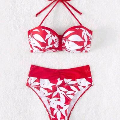 مایو زنانه گلدار کاپ دار