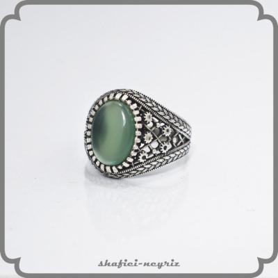 انگشتر نقره مردانه طرح ترک