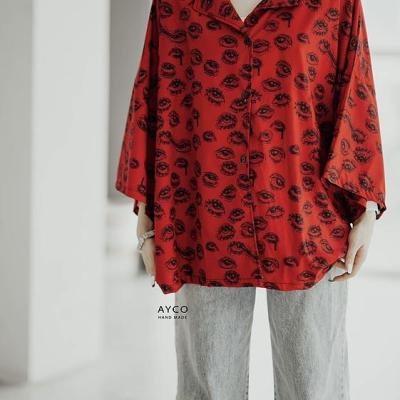 مانتو اسپرت زنانه کرپ مدل چشم قرمز