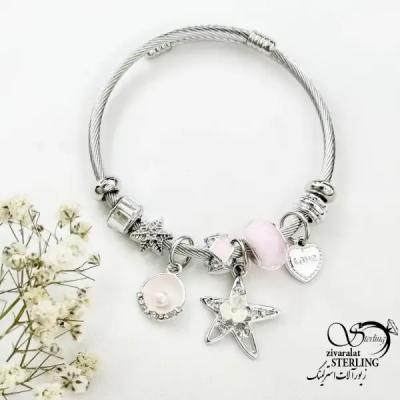 دستبند النگویی (پاندورا) آویز ستاره ای کد 18718