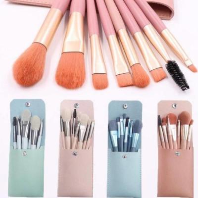 ست براش هشت عددی با کیف چرمی