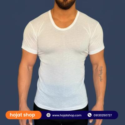 زیرپوش آستین دار یکرو یقه باز سفید جین 12عددی