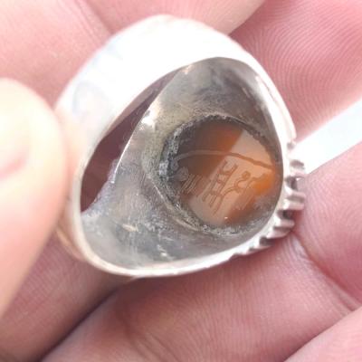 انگشتر نقره جزع شرف الشمس کهنه