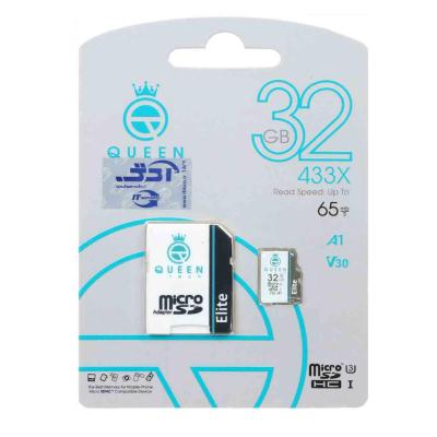 Queen tech microSDHC & adapter U3 Class 10 433X -65MB/s-32GB